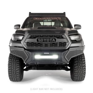 Toyota Tacoma Bumper - Front - Go Rhino - Element with Power Actuated Hide-Away Light Bar Mount - Textured Black - `16-`21
